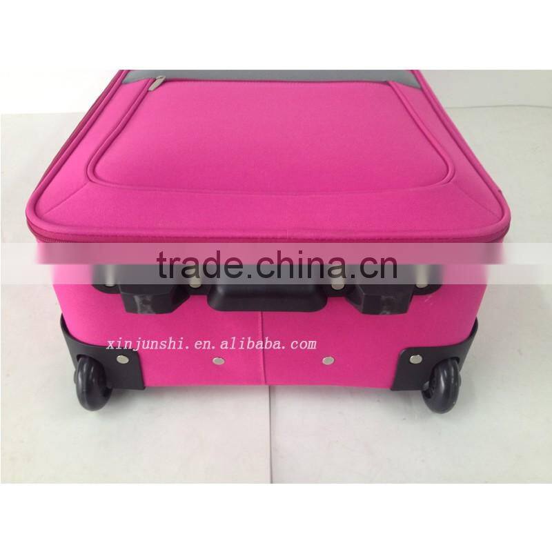 2016 soft trolley luggage with universal wheels