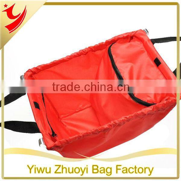 Eco-friendly Large Capacity Foldable Supermarket Cart Green Shopping Tote Bags with Hook
