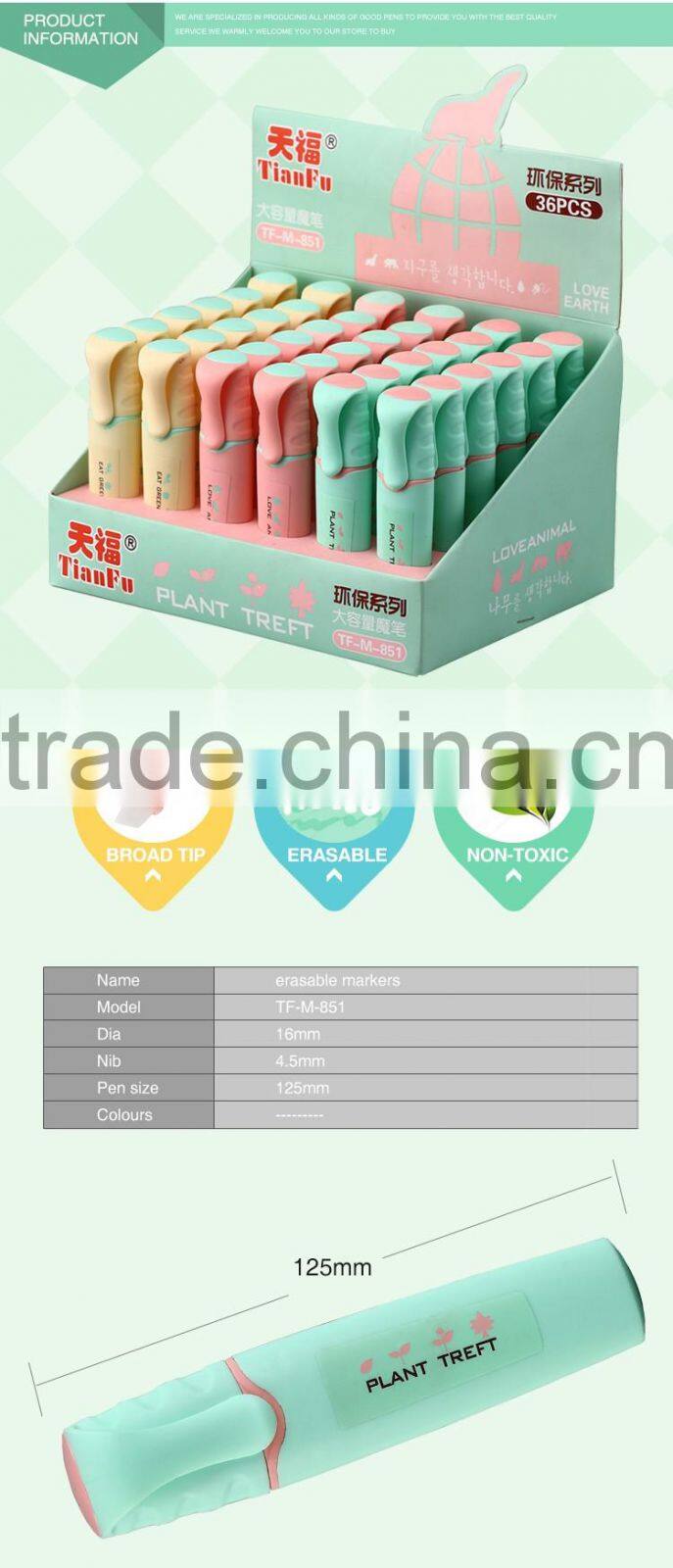 Supplier direct easy dry erase durable erasable marker