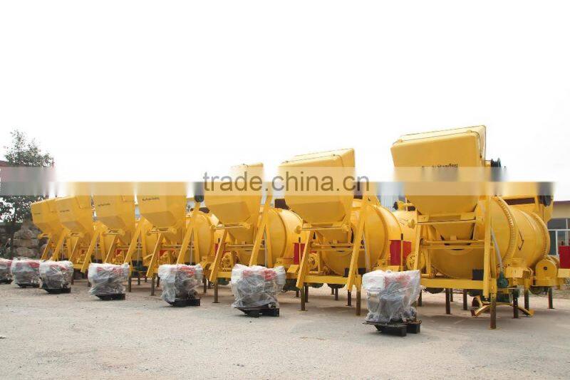 diesel engine concrete mixer machine,small capacity JZR350 concrete mixer machine