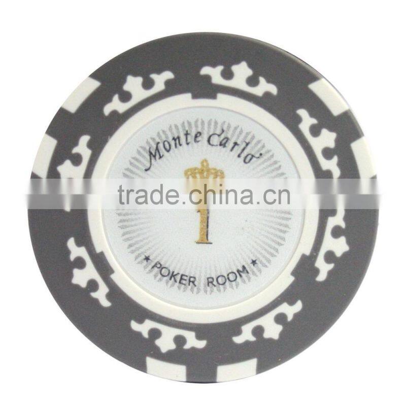 300 Ct Monte Carlo "Poker Room" Clay Poker Chip Set w/ Aluminum Case + Cut Cards