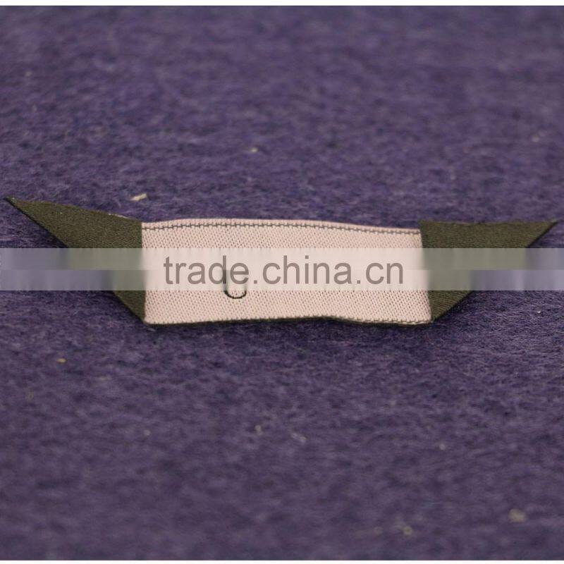 High Grade Custom Woven Labels For Clothing Center Folded Woven Tags