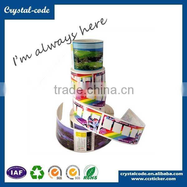 A4 size pet sticker peelable die cut vinyl sticker