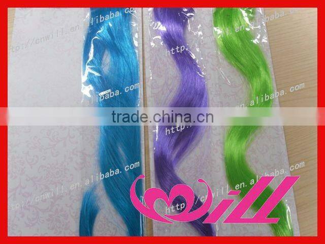 pretty synthetic feather hair extension cheap synthetic colorful clip-in hair extensions synthetic fiber hair extension