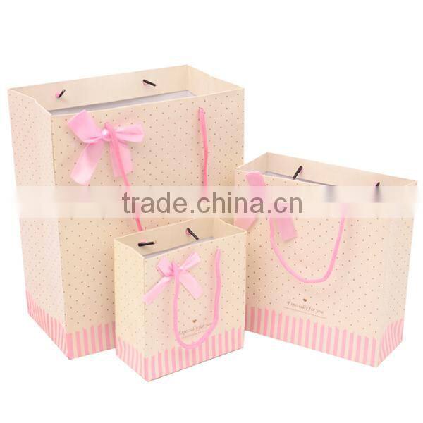 Sweet Light Color Paper Bag With Logo Print