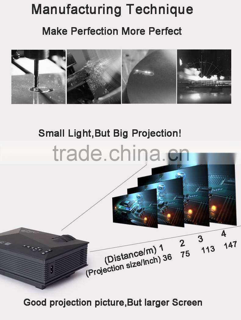 UC46 Lcd projector with led lamp,LED Proyector,video wifi wireless home office projector