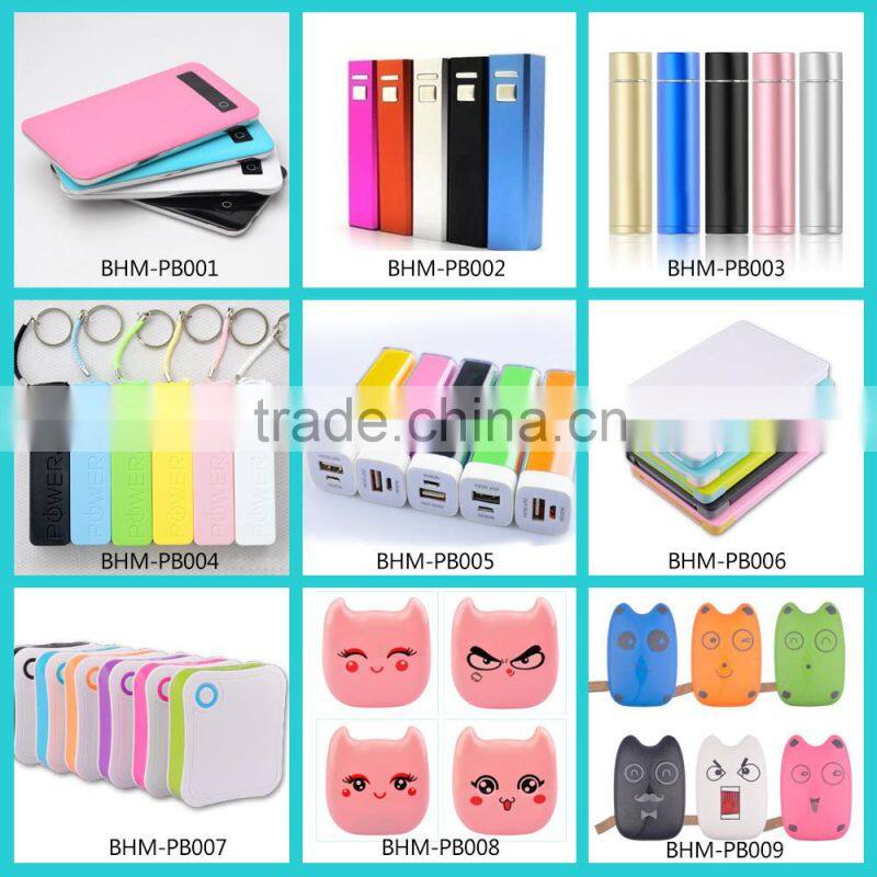 High quality li-polymer real capacity Portalbe Custom Mobile Power Bank with logo printing