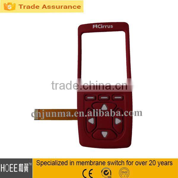 flexible printed rubber overlay silicone keypad