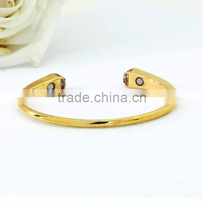 Fashion Zircon Stainless Steel Bangle for Girls