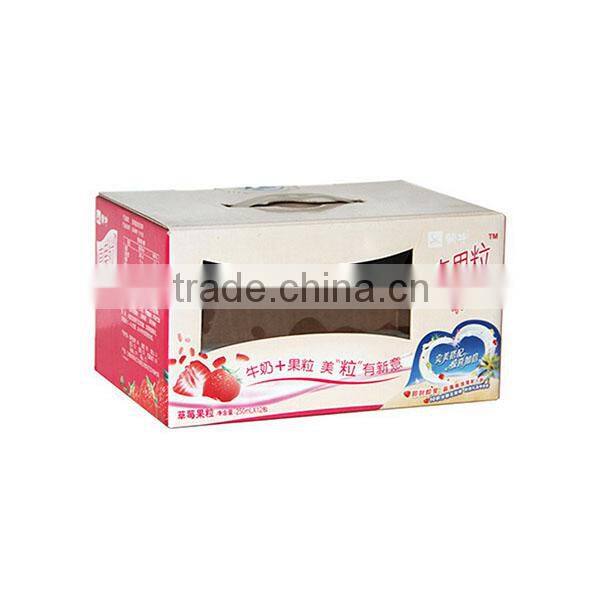 Mengniu brand packing box with window printing