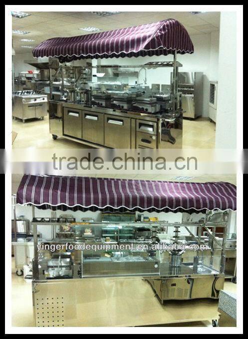 hot dog mobile fast food churros cart truck for crepe maker sale