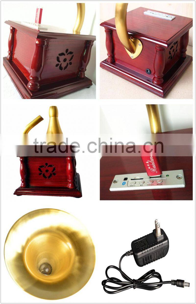 Rain Lane Retro Party Gift USB SD Bluetooth Music Box Decoration Gramophone