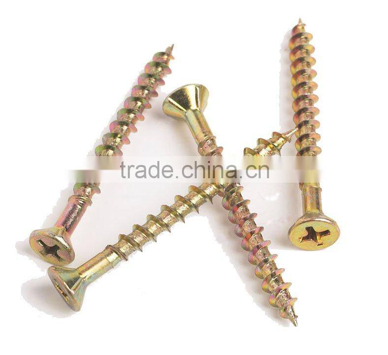 Cross recessed wood screw
