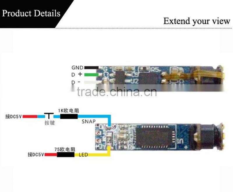 6 pcs 2000 Lux hihg intensity led lights DC5V 4.5mm usb camera module