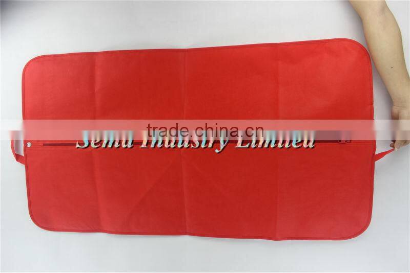 2015 hot sale two handles clear pocket nylon garment bag