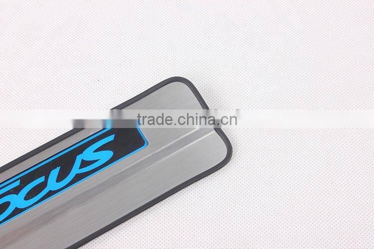 LED Door Sill Scuff Plate ABS Chrome 4 Pcs Body Kit For F-oc us 2012 Accessories