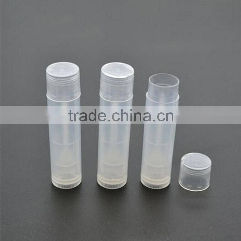 clear custom plastic lip balm tube