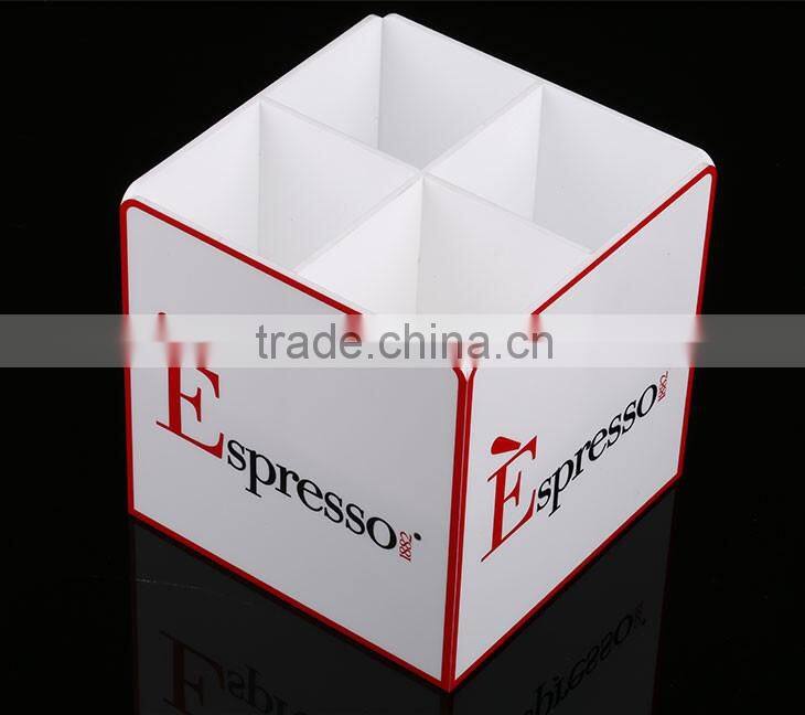 Factory Wholesale Custom Logo White Acrylic Sugar Holder