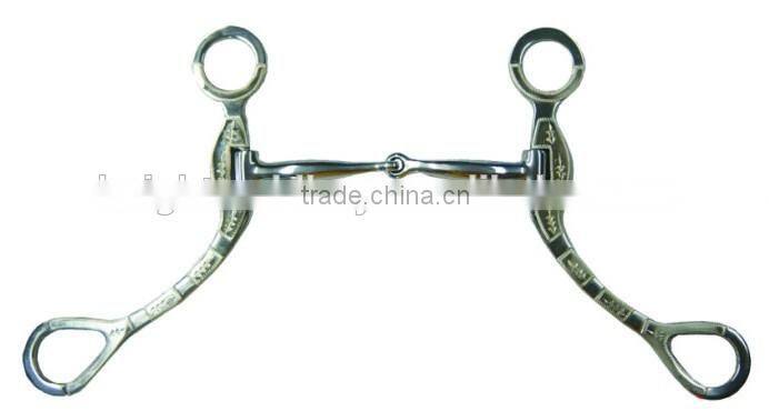 SS Training Bit with Engraved German Silver Trims Turn Cheeks