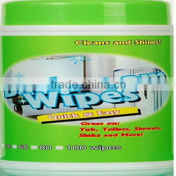 toilet cleaning wet wipes in canister, wet tissue for toilet cleaning