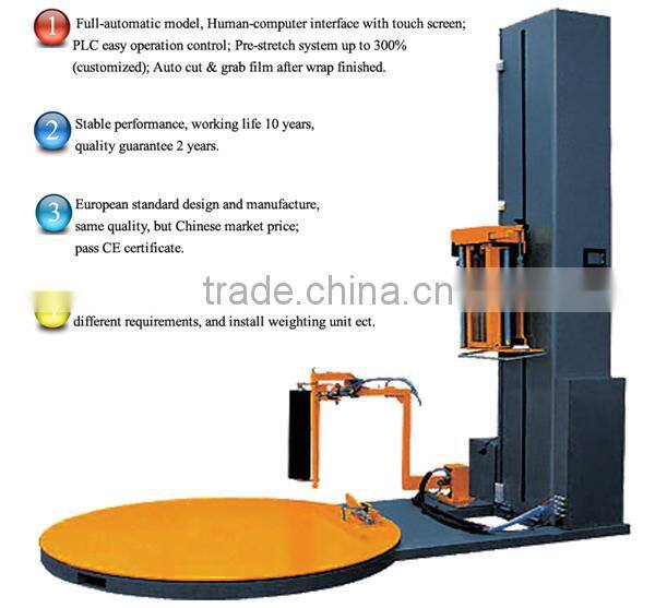 Full automatic T1650FZ pallet stretch wrap machine