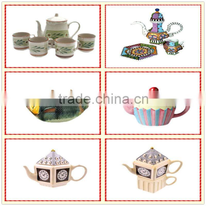 Lovely snowman painted enamel tea kettle for sale