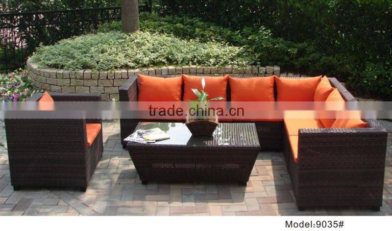 9 piece outdoor wicker patio furniture set sofa set
