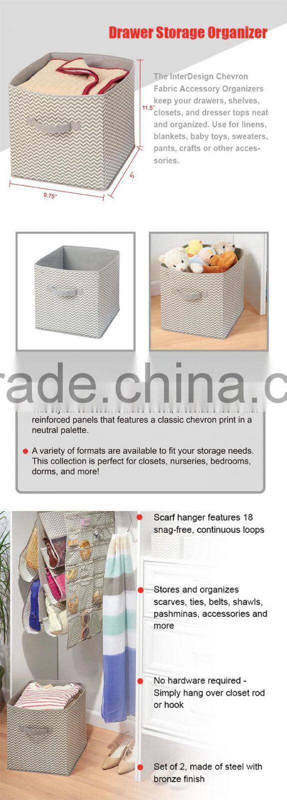 Chevron Closet folding storage box storage cube Drawer wardrobe