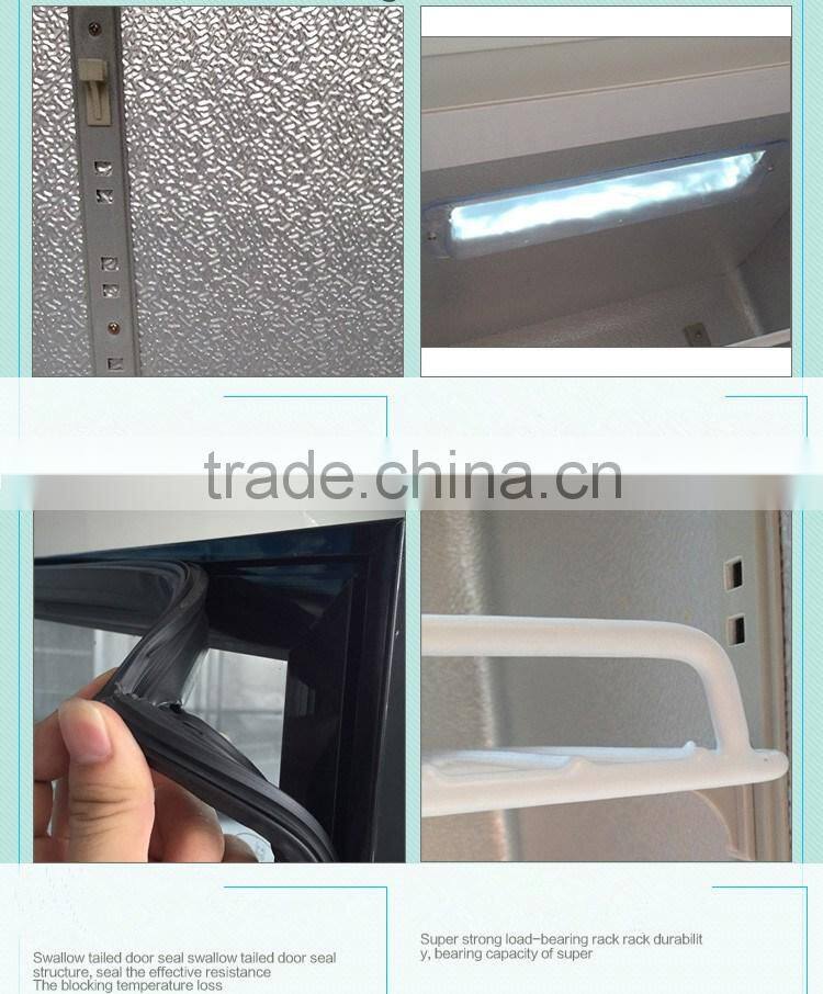 Christmas sale fridge 3 glass showcase display refrigerator