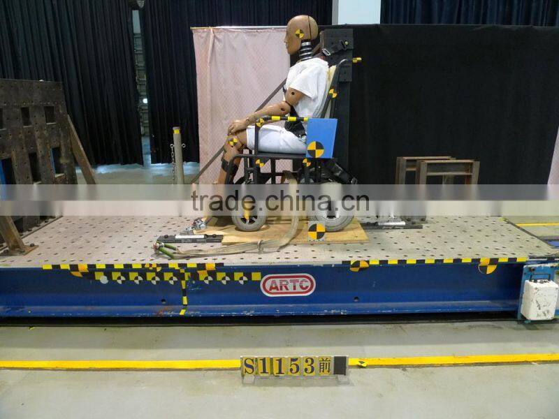 X-801-2 wheelchair restraint system with 4 restractors and 4 cupped tracks