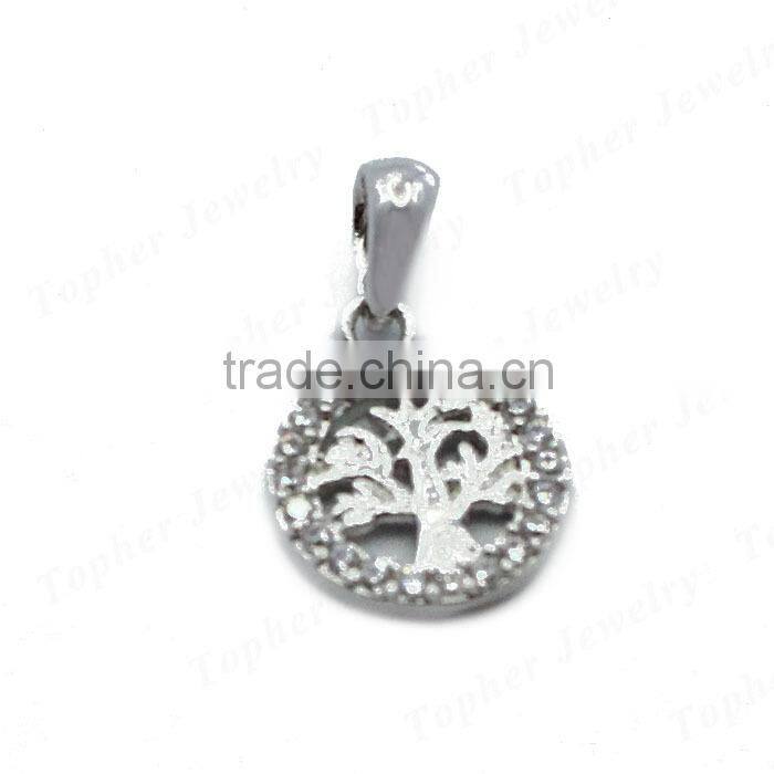 Factory direct sale 925 silver gemstone 2015 tree charm