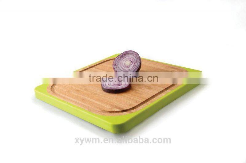 Square Bamboo and Silicone Cutting Chopping Board
