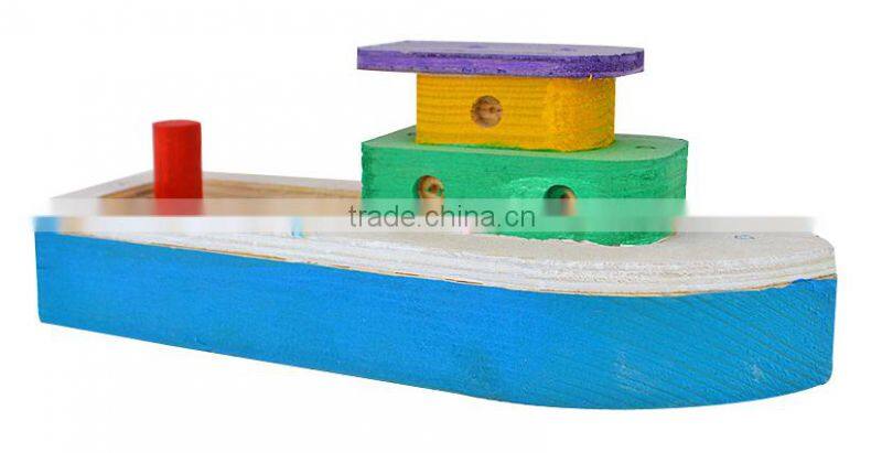 New design 3D children birthday gift beautiful wooden ship boat models toy