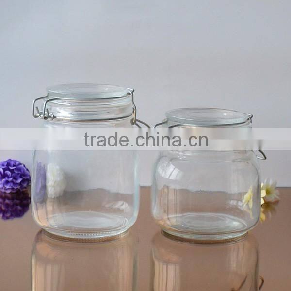 Storage glass jar/seal glass pot different size for christamas