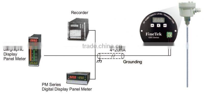 FineTek High accuracy 4~20mA 2 wire Loop power RF Admittance level sensor