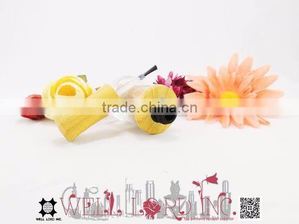 10ml wood plastic cap acrylic cylinder nail polish bottle