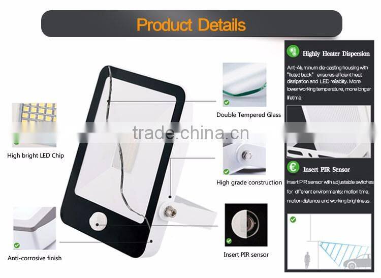 20W 1400lm Water proof IP44 Led Floodlight with sensor