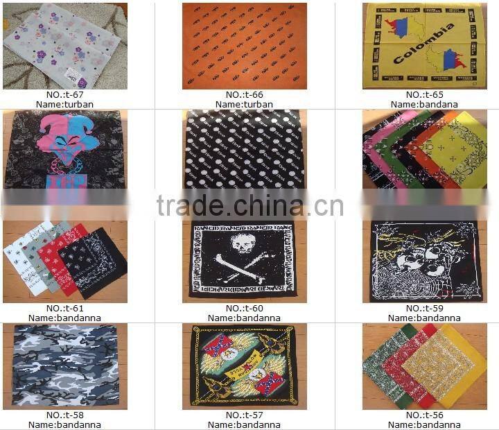 Multifunctional Bandana Custom Printed Bandana Cotton Bandana Square Bandana
