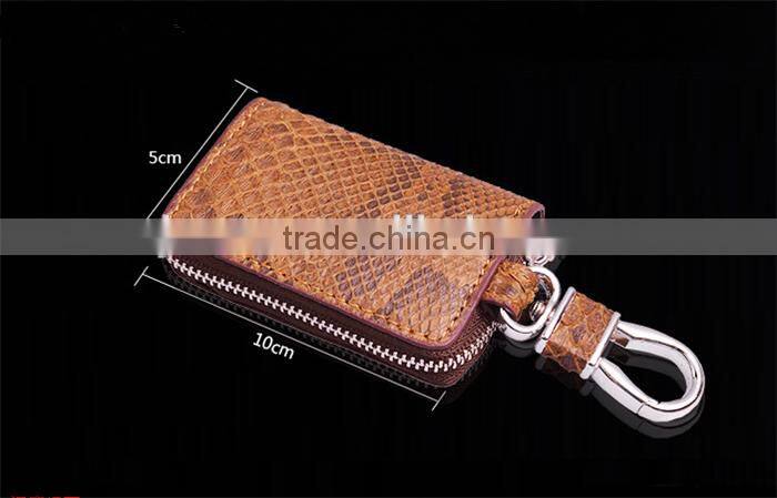 Custom Size Color Genuine Python Leather Car Key Case Handy Key Holder