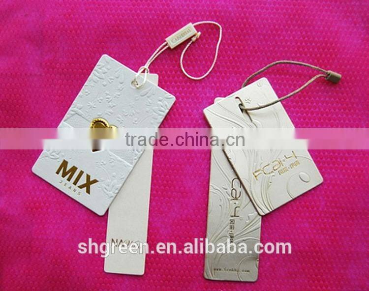 Printing branded paper hangtag with plastic lock tag