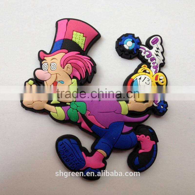 Custom promotional silicone rubber souvenir gift,3D rubber cartoon design for park