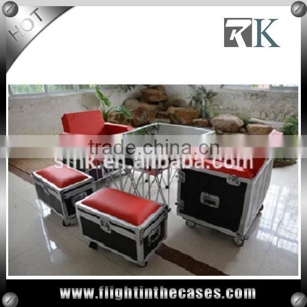 New style fashionable heavy duty aluminum carrying truck sofa flight case