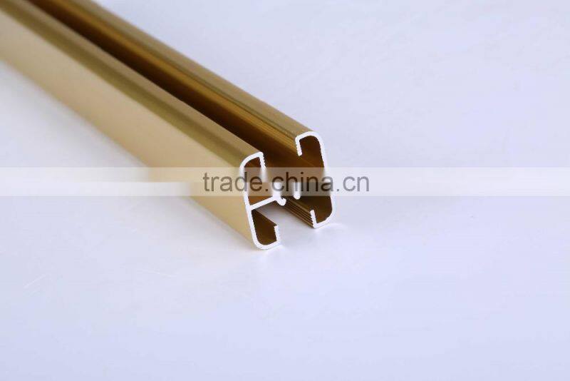 Golden polished aluminum extrusion profiles for sliding door wardrobes