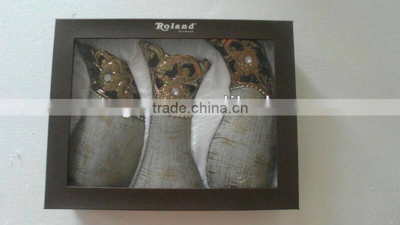 ceramic plating pot chrome vase