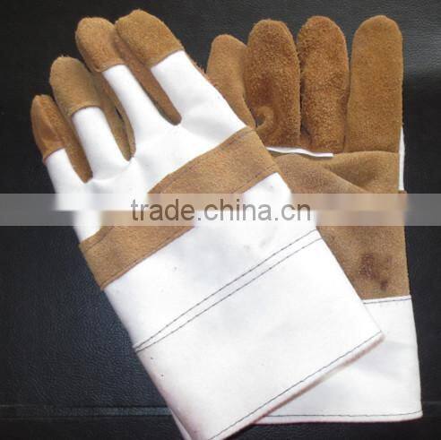 BSSAFETY short cow split leather welding safety gloves