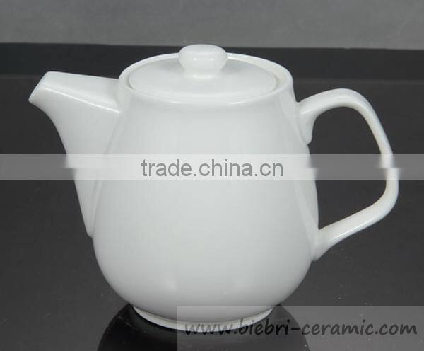 600ml Plain White Nice Elegant Graceful Design Bone China Coffee Pots For Hotel And Restaurant