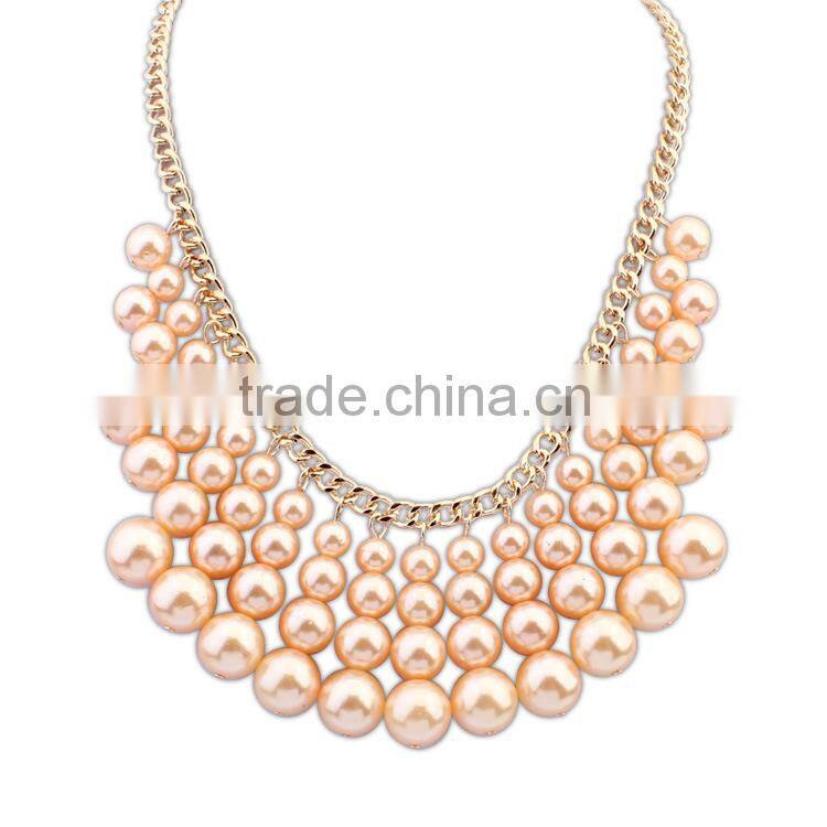 Fashion bead necklace,real pearl necklace price(AM-A1048)