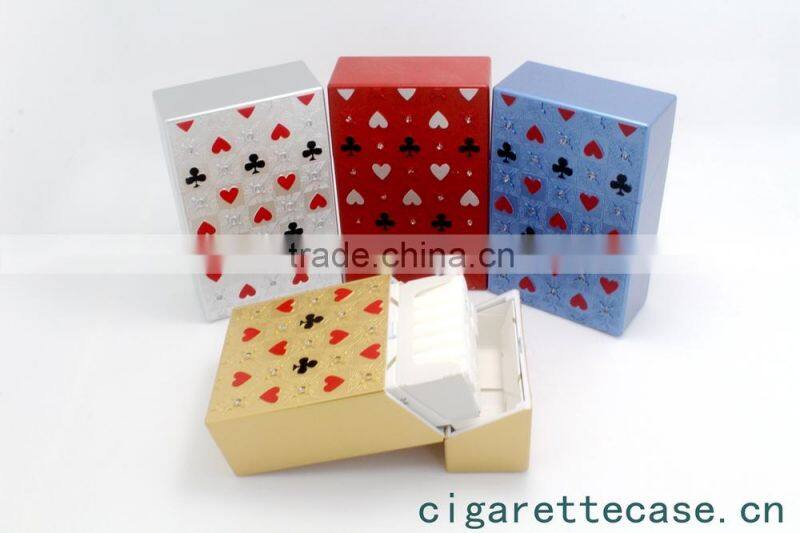 hot design rhinestone cigarette case with pocket design