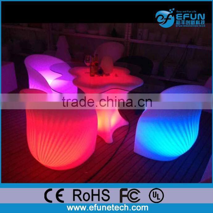 hot new products for 2016 rgb color changing led outdoor furniture light up curved patio sectional