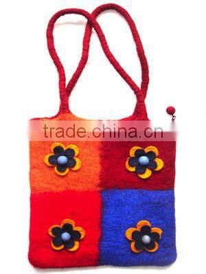 100% felted woolen bags/ stylish ladies felt bags/ New design handbags for ladies